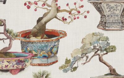 Tessuto e carta da parati Kyoto di Pierre Frey